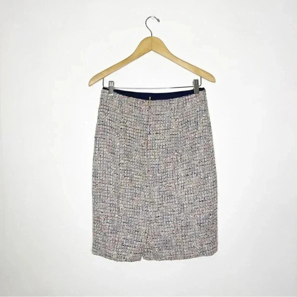 Tory Burch Emma Tweed Pencil Skirt Size 6 Multicolor High Waist - Picture 7 of 8